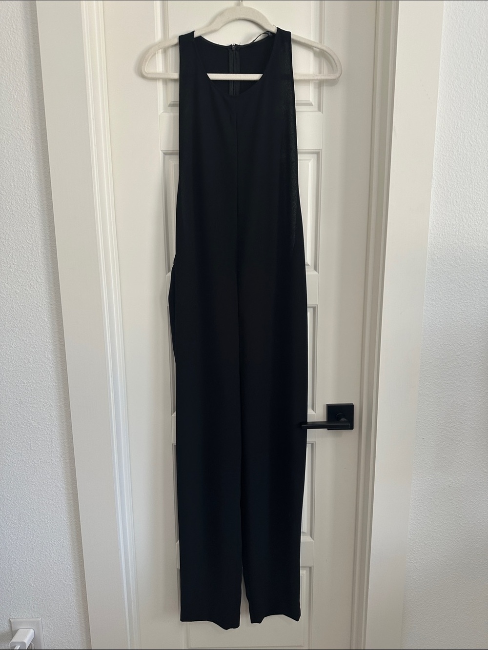 Zara Black Sleeveless Wide-Leg Jumpsuit
